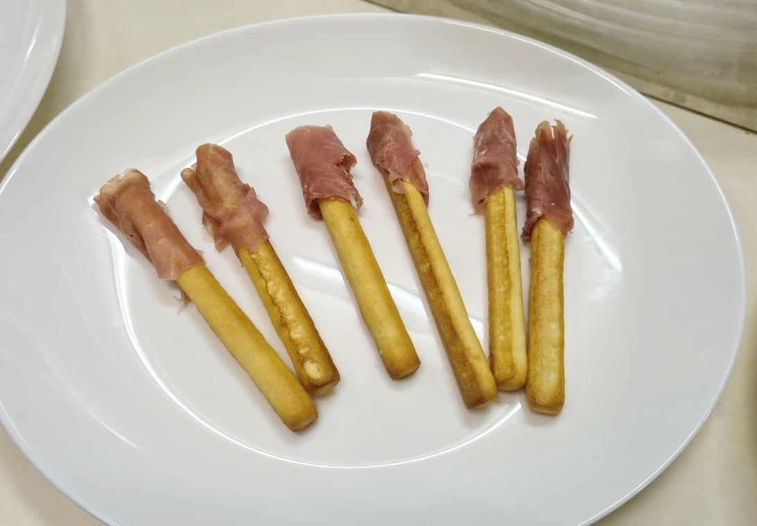 イタリアンコースの生ハムを使った一品